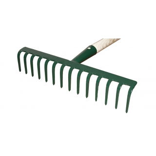 Grabie stalowe 16 zębów z trzonkiem drewnianym 130 cm