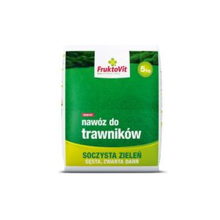 Nawóz do trawników soczysta zieleń, gęsta i zwarta darń - Fruktovit Plus - 5 kg