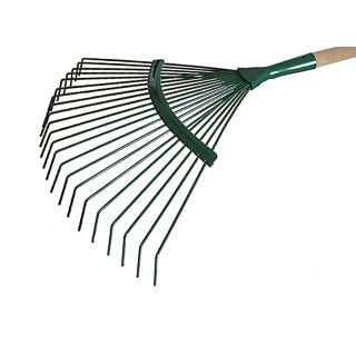 Grabie do liści z drutu z trzonkiem drewnianym 130 cm