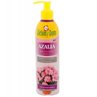 Nawóz z pompką do azalii, rododendronów, kamelii i innych roślin kwasolubnych - Zielony Dom - 300 ml