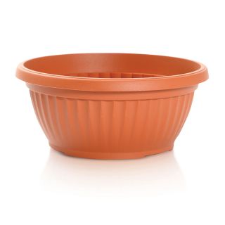 Doniczka zewnętrzna niska Terra śr. 20 cm - terakota