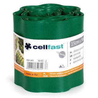Obrzeże trawnikowe ciemnozielone - 15cm, 9m - CELLFAST