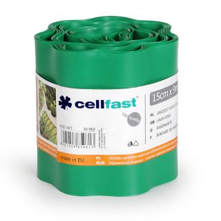 Obrzeże trawnikowe zielone - 15cm, 9m - CELLFAST