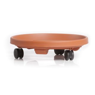 Podstawka z kółkami do przenoszenia dużych donic - 30,5 cm - terakota