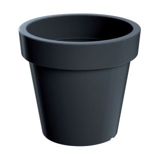 Lekka doniczka okrągła Lofly - 13,5 cm - antracyt