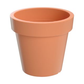 Lekka doniczka okrągła Lofly - 20 cm - terakota