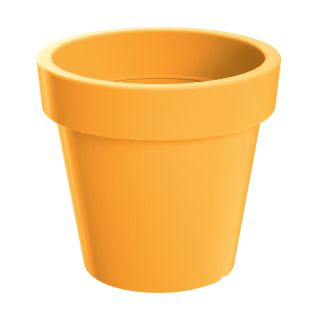 Lekka doniczka okrągła Lofly - 13,5 cm - żółta