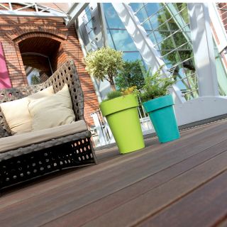 Lekka doniczka okrągła wysoka Lofly Slim - 20 cm - biała