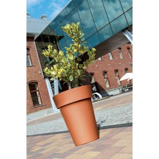 Lekka doniczka okrągła wysoka Lofly Slim - 20 cm - kamienny szary