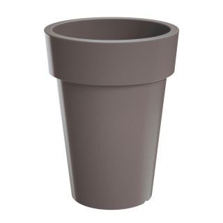 Lekka doniczka okrągła wysoka Lofly Slim - 20 cm - kamienny szary