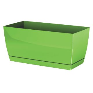 Doniczka podłużna + podstawka Coubi - Ziołówka - 24 x 12 cm - oliwka