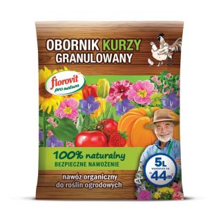 Obornik kurzy granulowany - 100% ekologiczny - Florovit - 5 litrów