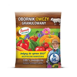 Obornik owczy granulowany - 100% ekologiczny - Florovit - 5 litrów