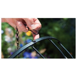 Łańcuch do koszy wiszących 35cm - czarny lakierowany