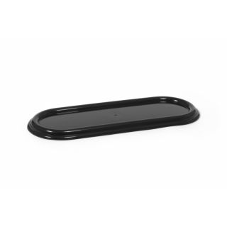 Zniczówka, podstawka pod znicze owalna - 44 cm - czarna