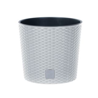 Doniczka okrągła + wkład Rato round - 20 cm - biała