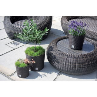 Doniczka okrągła + wkład Rato round - 20 cm - biała