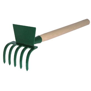Grabki uniwersalne ogrodnicze z trzonkiem drewnianym - 30 cm