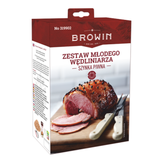 Zestaw młodego wędliniarza - siatka, zioła, zrębki, termometr, saletra