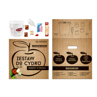 Kompletny zestaw do cydru z pojemnikiem fermentacyjnym - 20 litrów - idealny na prezent!
