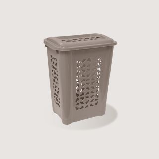 Kosz do bielizny - Per - 60 litrów - szarobrązowy