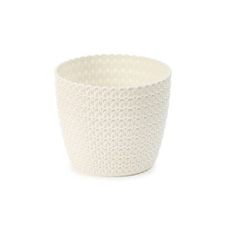 Osłonka okrągła Magnolia Jersey - 19 cm - kremowa