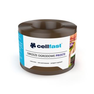 Obrzeże trawnikowe proste - brązowe - 15cm, 9m - CELLFAST