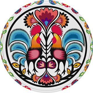 Zakrętki do słoików (gwint 6) - folk - śr. 82 mm - 10 szt.