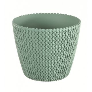 Doniczka okrągła "pleciona" Splofy - 22 cm - szałwia