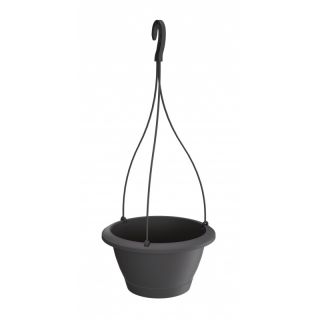 Doniczka wisząca okrągła Respana - 27 cm - antracyt