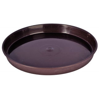 Podstawka drewnopodobna okrągła Elba - 17 cm - brązowa