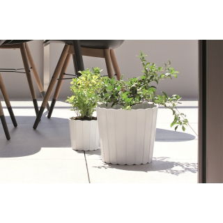 Doniczka okrągła Boardee Basic - 24 cm - biały
