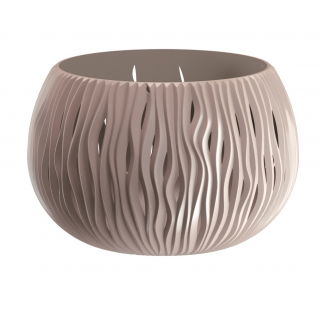 Doniczka okrągła Sandy Bowl Basic - 29 cm - mocca