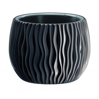 Doniczka okrągła + wkład Sandy Bowl - 18 cm - antracyt