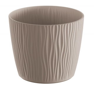 Doniczka okrągła Sandy - 19 cm - mocca