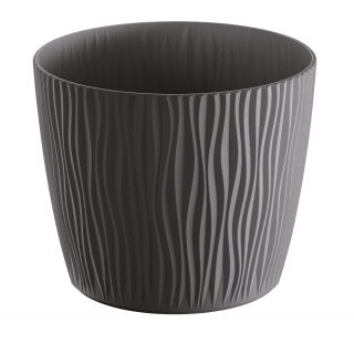Doniczka okrągła Sandy - 13 cm - antracyt