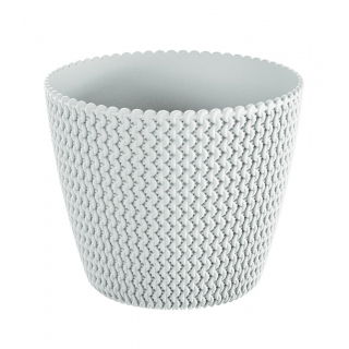 Doniczka okrągła Splofy - 26 cm - biały