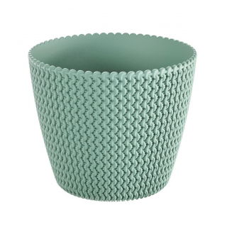 Doniczka okrągła Splofy - 19 cm - szałwia
