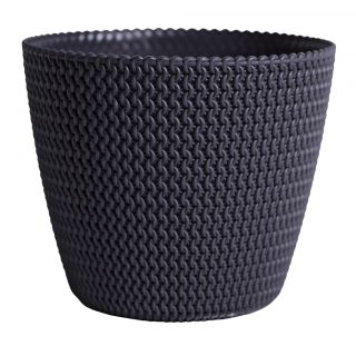 Doniczka okrągła Splofy - 19 cm - antracyt