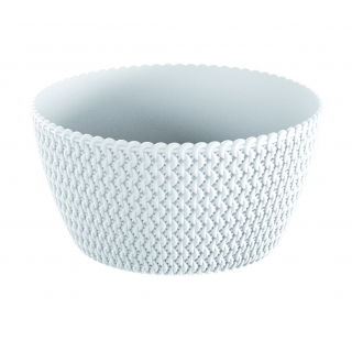 Doniczka misa okrągła Splofy - 23,6 cm - biały