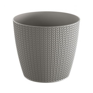 Doniczka okrągła Wheaty - 22 cm - kamienny szary