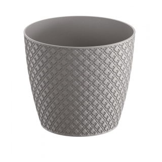 Doniczka okrągła Orient - 19 cm - kamienny szary