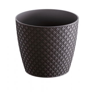 Doniczka okrągła Orient - 22 cm - antracyt