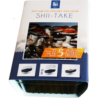 Shiitake - kompletny zestaw z miniszklarenką do uprawy w domu - 3 l