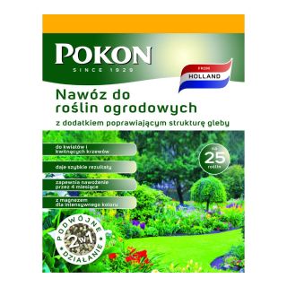 Nawóz do roślin ogrodowych z dodatkiem poprawiającym strukturę gleby - 2 w 1 - Pokon - 1 kg