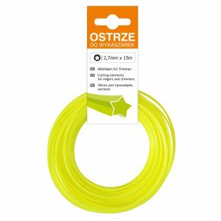 Żyłka tnąca ECO - gwiazdka, 2,7mm x 15m - CELLFAST