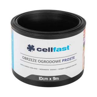 Obrzeże ogrodowe proste - czarne, 10cm x 9m - CELLFAST