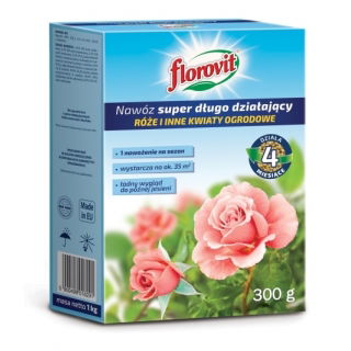 Nawóz super długo działający - róże i inne kwiaty ogrodowe - Florovit - 300 g