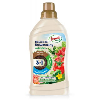 Nawóz uniwersalny 3 w 1 - użyźnia, odżywia i chroni - Pro Natura - Florovit - 1 l