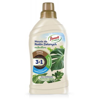 Nawóz do roślin zielonych 3 w 1 - użyźnia, odżywia i chroni - Pro Natura - Florovit - 1 l